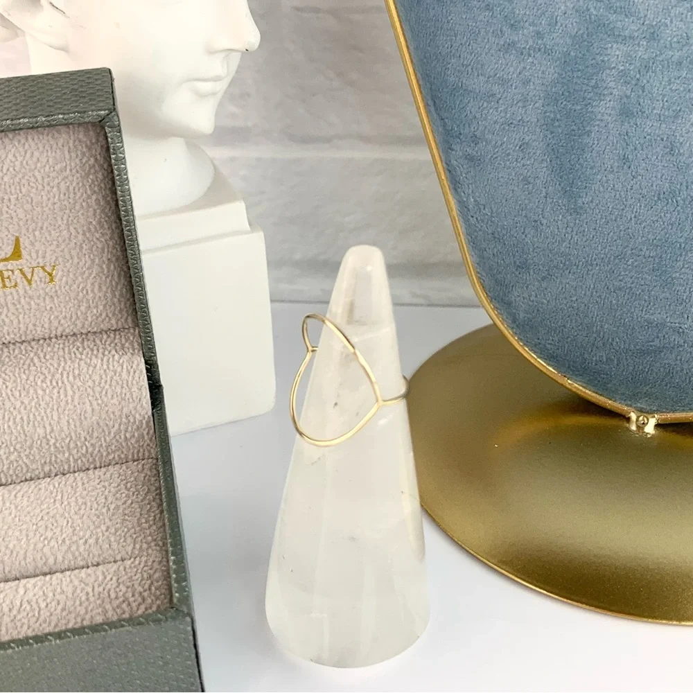 NEW! Bony Levy 14K Yellow Gold Open Circle Ring Size 6